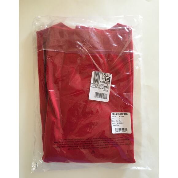 Lands’ End School Uniform Men's Performance V-neck Sweater Sz L Rich Red NWT - Picture 3 of 15